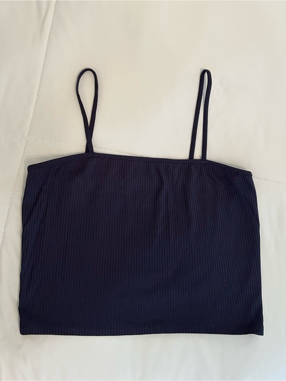 PacSun PS Basics Navy Ribbed Cropped Cami Tank Top Medium M&M Deal
